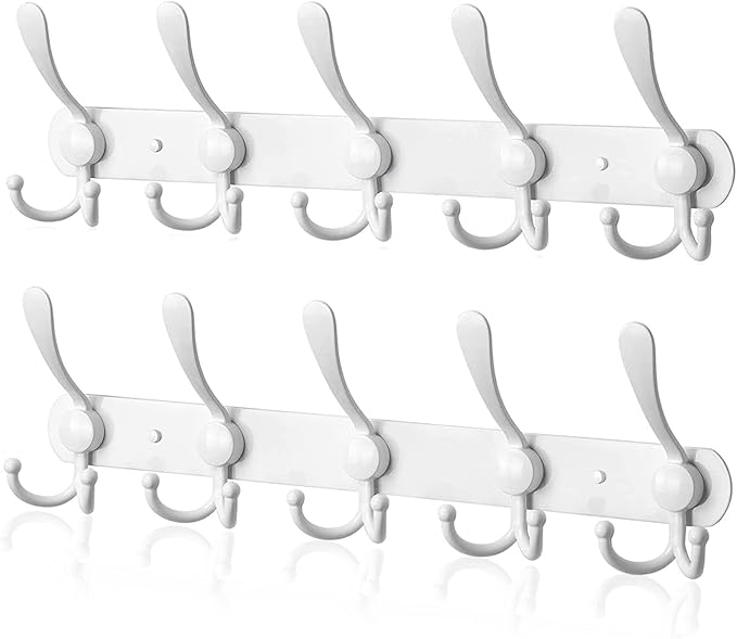 Coat Rack Wall Mounted, 5 Tri Stainless Steel Coat Hook by YUNISS