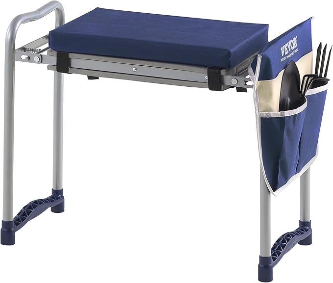 VEVOR Large Folding Garden Kneeler and Seat Heavy Duty, Widened 10" EVA Foam Pad, Portable Garden Stool with Tool Bags, Gardening Bench to Relieve Knee & Back Pain, Gifts for Seniors, Women, Parents - Image 9