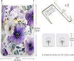 Purple and White Silver Lotus Flowers and Berries Hanging Laundry Hamper Door - Image 3