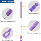 YOTIME Silicone Straw Cleaner Brush, Non-slip Handle Soft and Bendable - Image 3