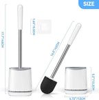 TRENTI Toilet Brush, Toilet Brush and Holder Set, Bristles Toilet Bowl Brush - Image 7