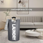 WOOHA 125L Large laundry basket, Collapsible laundry hamper, Tall Clothes - Image 5