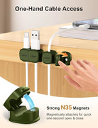 6 Pack Magnetic Cable Clips, Laitver Cord Organizer Holder Strong Adhesive Desk - Image 4