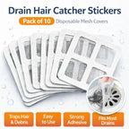 Disposable Shower Drain Hair Catcher Stickers – Waterproof Mesh Covers - Image 3
