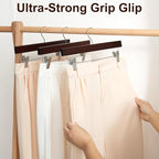 BAGAIL 20 Pack Wooden Pants Hangers - Image 4