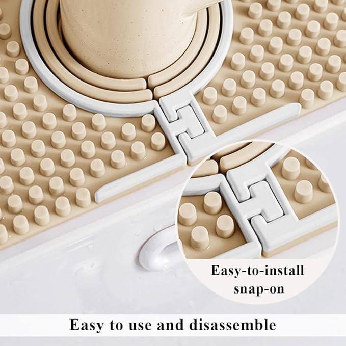 Faucet Mat for Kitchen Sink Splash Guard, 15 Inch Long Faucet Draining Mat - Image 7