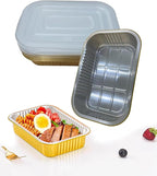 Aluminum Foil Pans with lids 10pack Heavy Duty 2LB Small foil pan 8.5"×6" - Image 7
