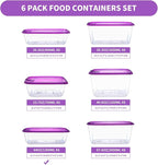 KIGI Plastic Food Containers, Large Stackable - Image 3
