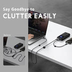 Black Cable Clips 9 PCS, Adhesive Cable Organizer Phone Charging Cord Holder - Image 3