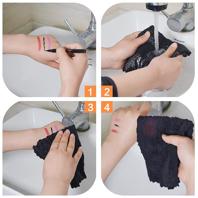 SUNLAND Microfiber Face Cloth Reusable Makeup Remover Facial Cleansing Towel - Image 3