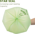 SUPERBIO 1.6 Gallon Handle Tie Compostable Food Scrap Bags, Small Compost Bags - Image 3