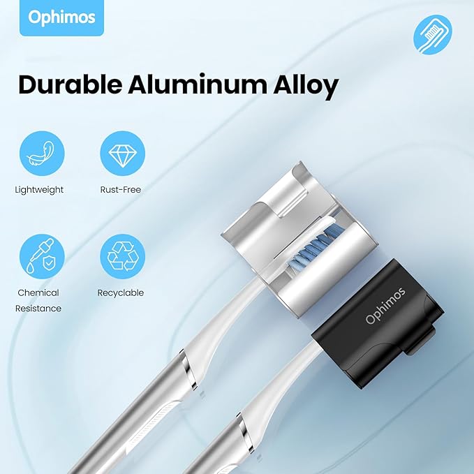 4 Count Aluminum Alloy Toothbrush Cover Caps - Image 4
