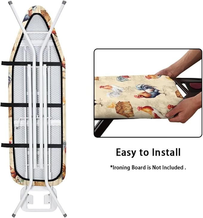 Rooster Ironing Board Cover Durable Thick Table Top Ironing Board Cover - Image 5
