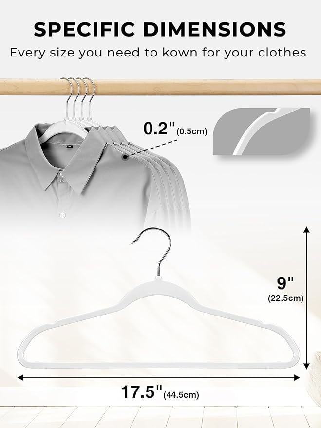 SMARTOR Plastic Hangers 50 Pack - Image 7