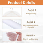25 Pcs Shoulder Covers for Hanging Clothes, 24 x 17 Inch Plastic Garment Cover - Image 3