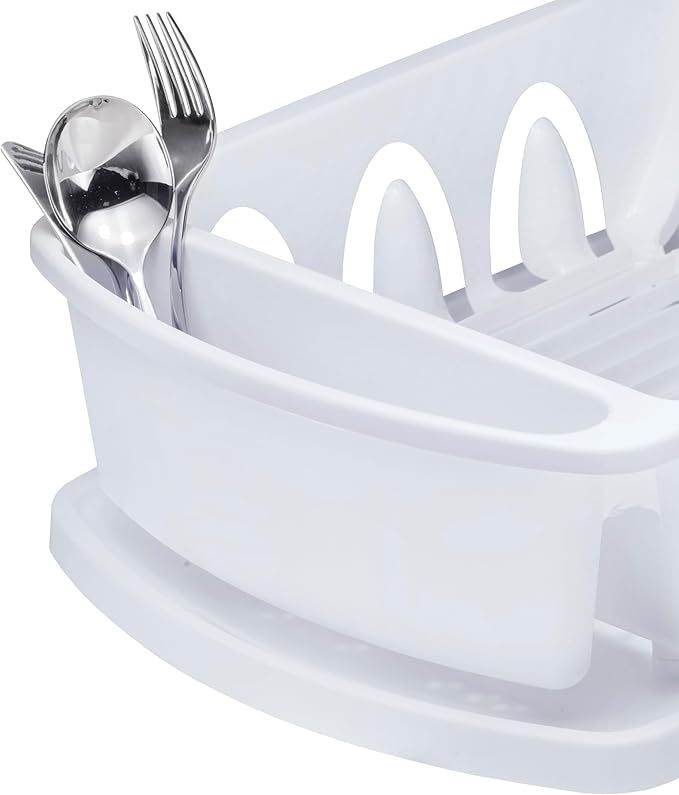 Tribello Sink Dish Drying Rack, Large Heavy Duty Hard Plastic Sink Set - Image 3