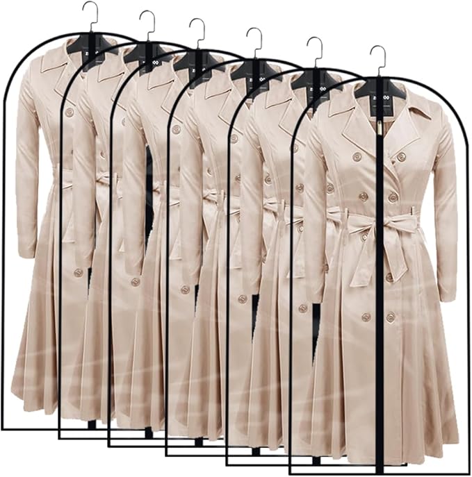 Clear Garment Bags for Hanging Clothes Travel Clothes Storage Bags Closet Cover by HomeClean