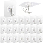 AROIC 58 Packs Adhesive Hooks for Hanging, Hook Heavy Duty Self Adhesive Wall by AROIC