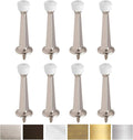 Liberty Premium Door Stoppers Metal Solid Rigid Door Stop Brushed 3" by Litepak