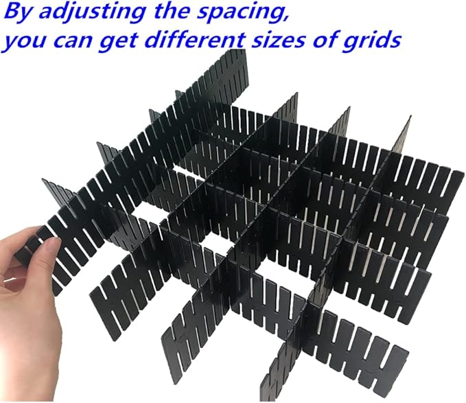 8pcs DIY Plastic Drawer Organizer Adjustable Drawer Dividers - Image 2