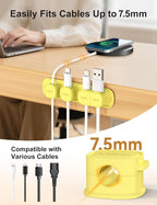 6 Pack Magnetic Cable Clips, Laitver Cord Organizer Holder Strong Adhesive Desk - Image 7