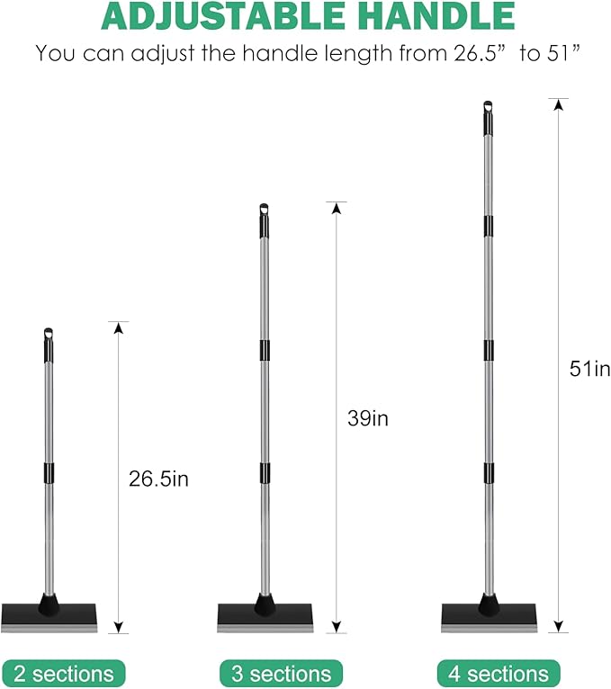 SetSail Floor Scrub Brush with 51-Inch Long Adjustable Handle 2 in 1 Scrape - Image 2