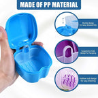 2 Pack Denture Bath Case Cup Box Holder Storage Container - Image 3