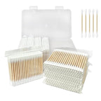 800 ct Bamboo Cotton Swabs for Ears, Double-Tipped Organic Bamboo Sticks for by Garrelett