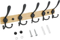 TICONN Wall Mounted Coat Rack, Five Heavy Duty Tri Hooks All Metal Construction by TICONN