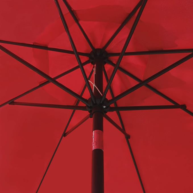 Sunnyglade 9' Patio Umbrella Outdoor Table Umbrella with 8 Sturdy Ribs (Red) - Image 4