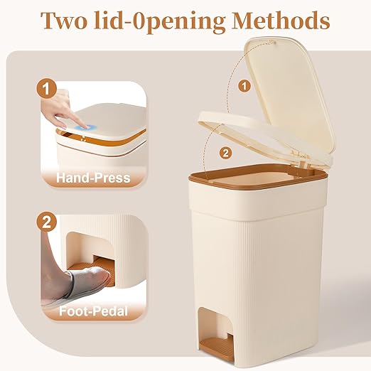JiatuA Small Bathroom Trash Can - Image 2