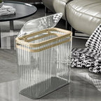 Bathroom Trash Can with Lid3.5 Gallon Garbage Can，for Bedroom, Plastic Slim - Image 5