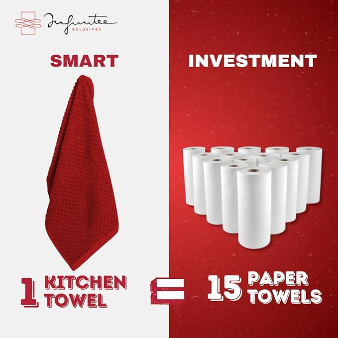 Infinitee Xclusives 100% Cotton Kitchen Towels - Image 7