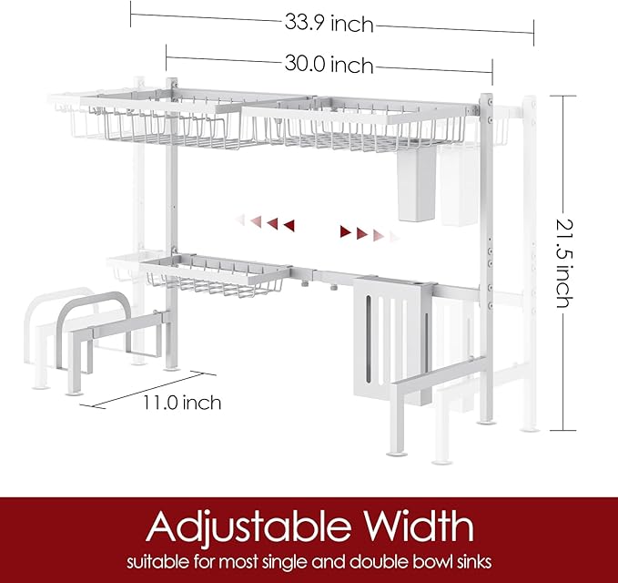 Over The Sink Dish Drying Rack - Image 3