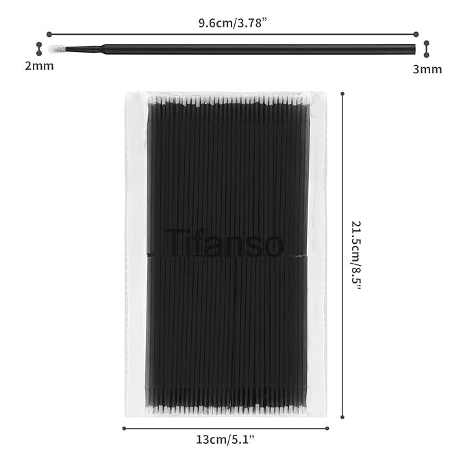 tifanso 400PCS Micro Cotton Swabs, Disposable Eyelash Microswabs - Image 2