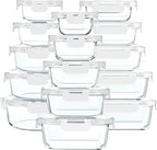 30 Pieces Glass Food Storage Containers by MMCIRCO