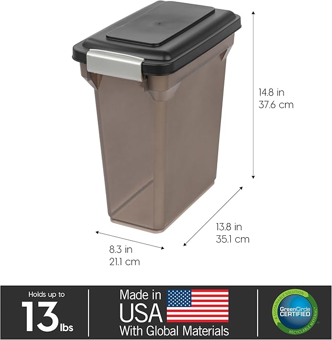 IRIS USA Dog Food Storage Container, Airtight Lid, Versatile Pet Food Bin - Image 3