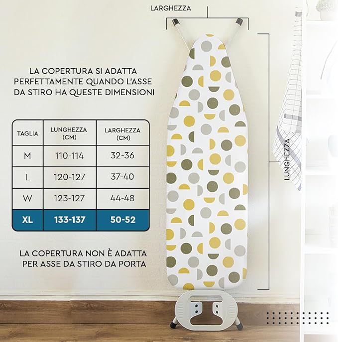 Encasa XO Ironing Board Cover and Pad 54"x18" - Image 2