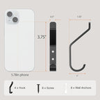 10-Pack Coat Hook for Hanging, Stainless Wall Hooks for Towel, Wall Mounted - Image 3