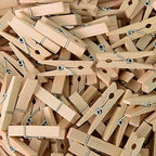 50pcs Small Wood Clothes Pins Pegs Strong Hangers Picture Display Art Craft - Image 3
