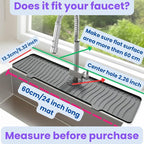 24 Inch Longer Faucet Mat for Kitchen Sink, Silicone Sink Faucet Mat Splash - Image 3