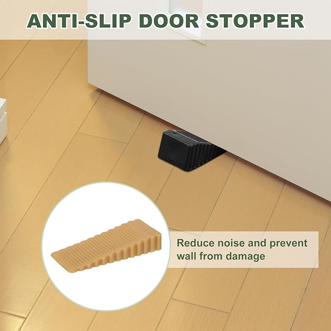 uxcell 2 Pcs Door Stoppers for Bottom of Door, 15mm/0.59 Inch Door Stops - Image 5