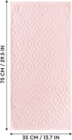 Artoid Mode 2 Pcs Pink 3D Diamond Grid Jacquard Hand Towels - Image 8
