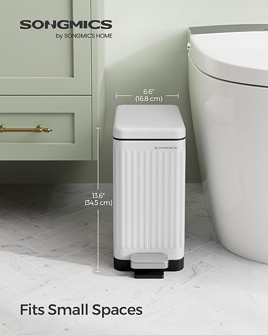 SONGMICS Bathroom Trash Can, 2.6-Gallon Trash Bin - Image 2