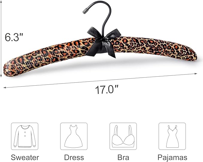TOPIA HANGER Padded Hangers for Women Clothing, 17-inch Satin Hangers 10 Pack - Image 4