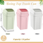 Sumind 3 Pcs 1.8 Gallon Bathroom Trash Can - Image 3