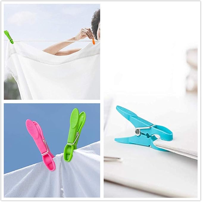 Household Air Drying Clothing Pin Set Colored Spring Clothespins - Image 3