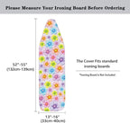 Sprowallow Colorful Flowers Ironing Board Cover and Pad Full Size Ironing Board - Image 6