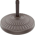 wikiwiki 80 Lbs HDPE Round Patio Umbrella Base, Weighted Umbrella Stands Fits 1.5-1.9in Poles for Garden, Lawn, Deck, Backyard & Pool, Brown by WikiwikiPatioUmbrellas