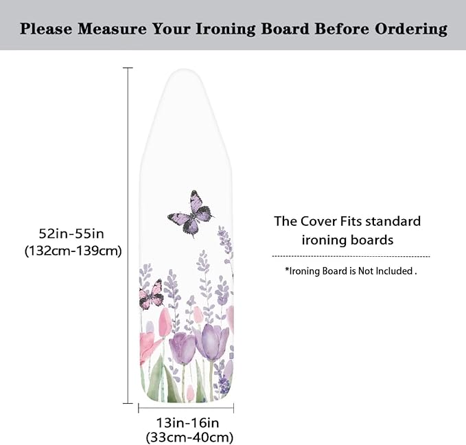Butterfly Leaves Ironing Board Cover and Pad，Non Stick Resist Scorching and - Image 5